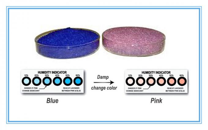 Silicagel de témoin industriel, bleu aux cristaux roses d'indicateur de silicagel