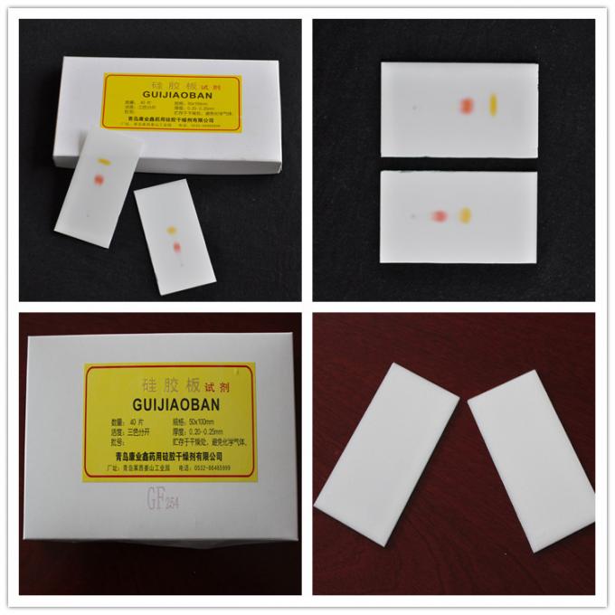 Plats préparatoires de chromatographie sur couche mince de silicagel pour la chromatographie sur couche mince 1,0 millimètres